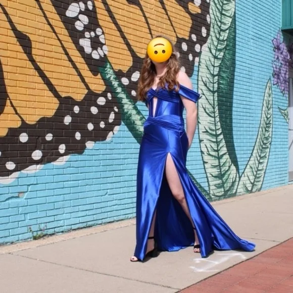 Sherri Hill Royal Blue Prom Dress From Royal We - Picture 2 of 6